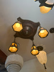 4-Light Amber Glass Chandelier (LT-562)