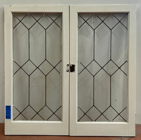 Leaded Glass Door Pair (SG-129)