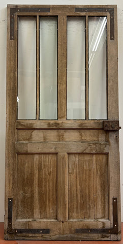 4-Light/ 3-Panel Door w/ Hardware, Oak (ED-238)