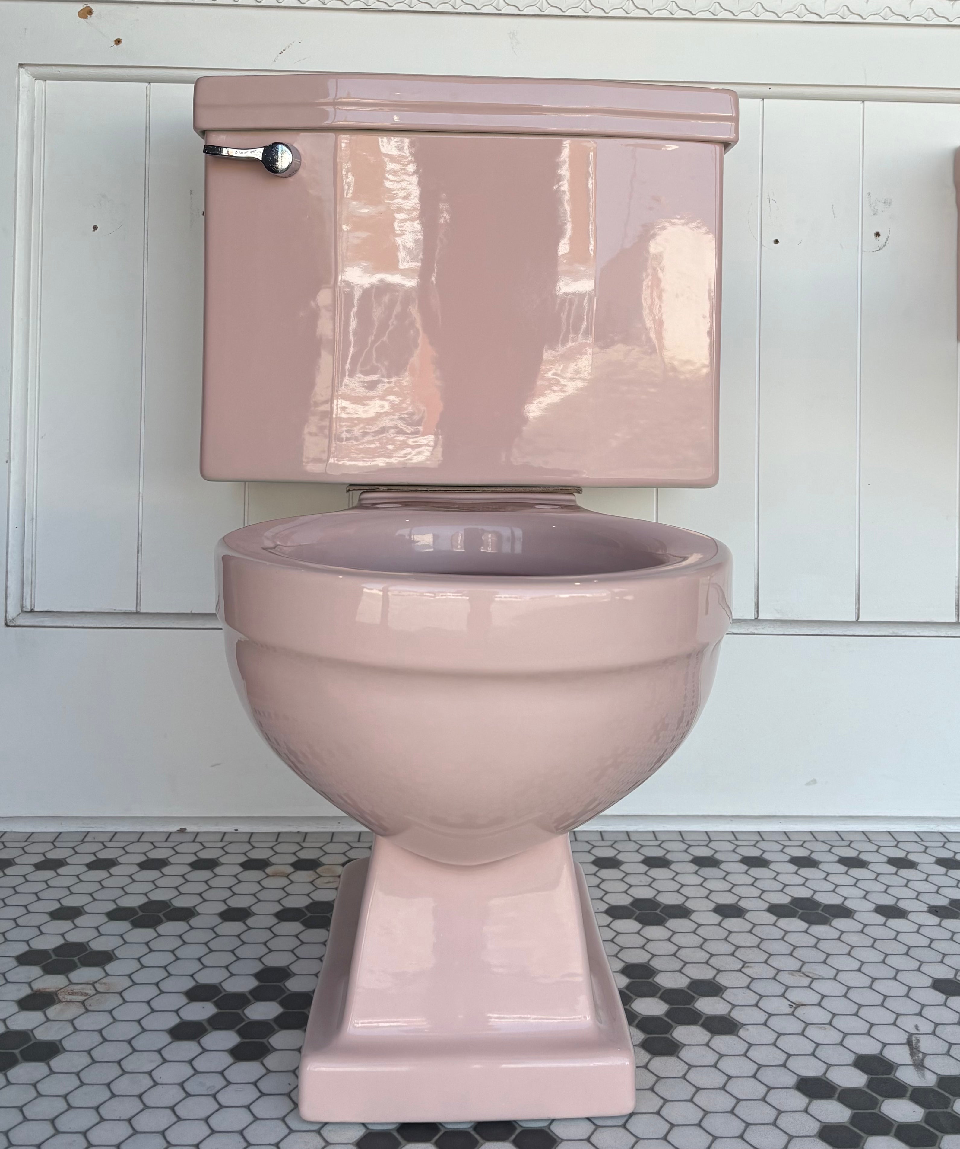 (TS-125) Pink Toilet and Sink set