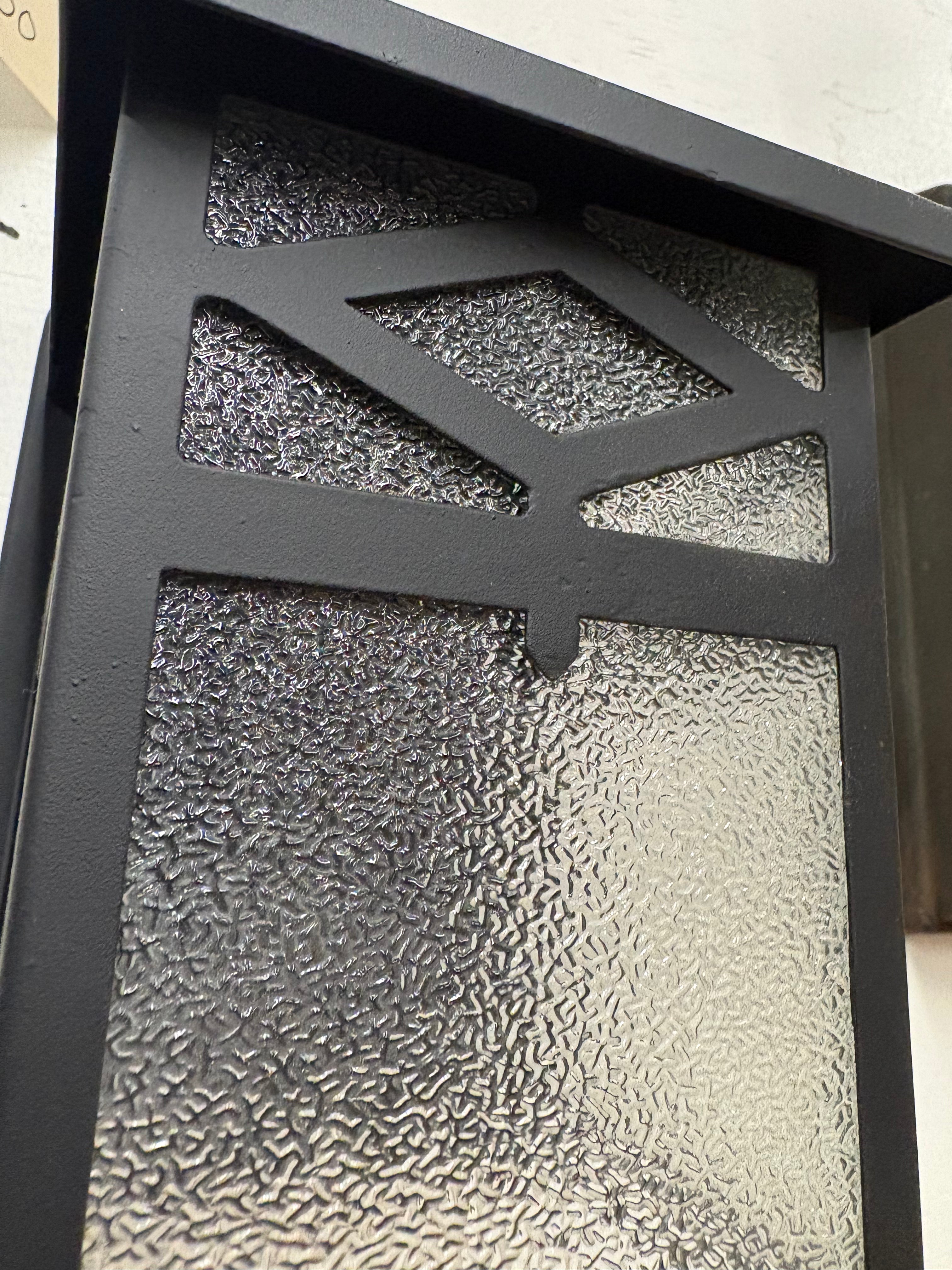 Arts & Crafts Style Exterior Wall Lantern Textured Glass (lt-1137)