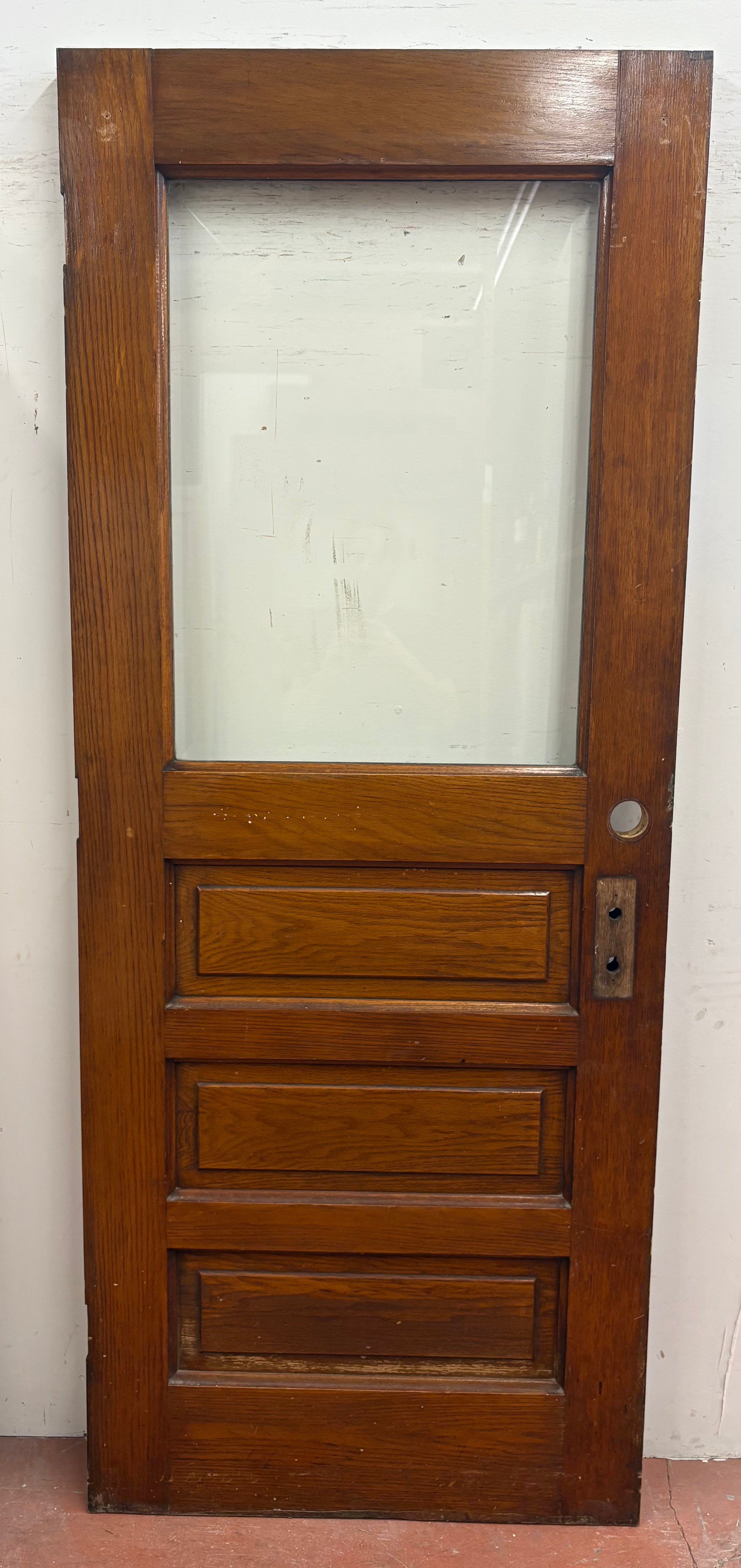 1 Light Bev. Oak Entry Door (ED-455)