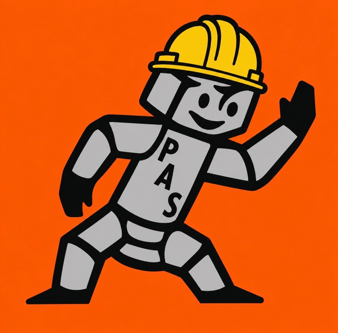PAS- Orange Hard Hat Bolty Pocket Tee