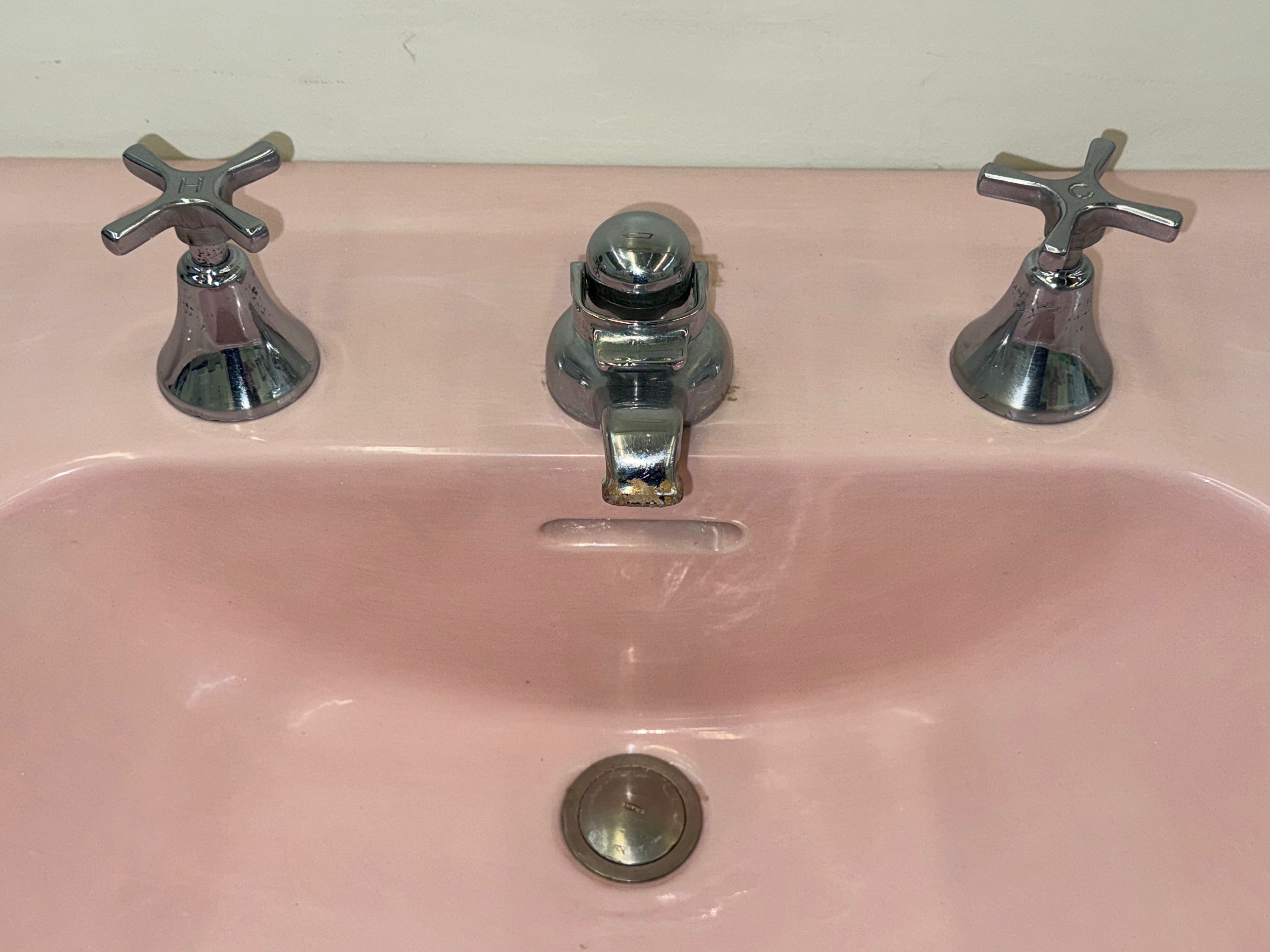 Crane Corwith Pink Set (Sink and Toilet) (TS-115)