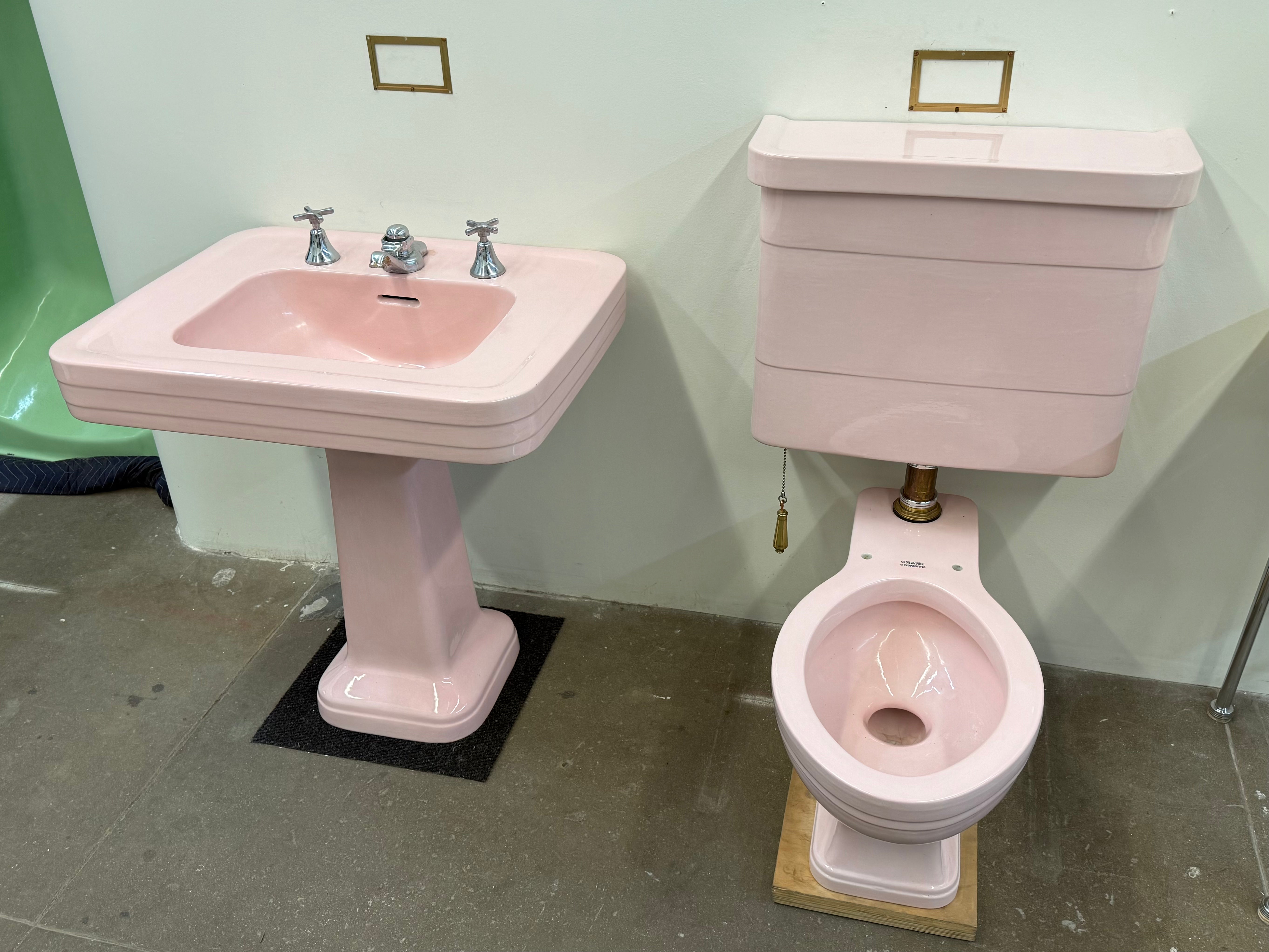 Crane Corwith Pink Set (Sink and Toilet) (TS-115)