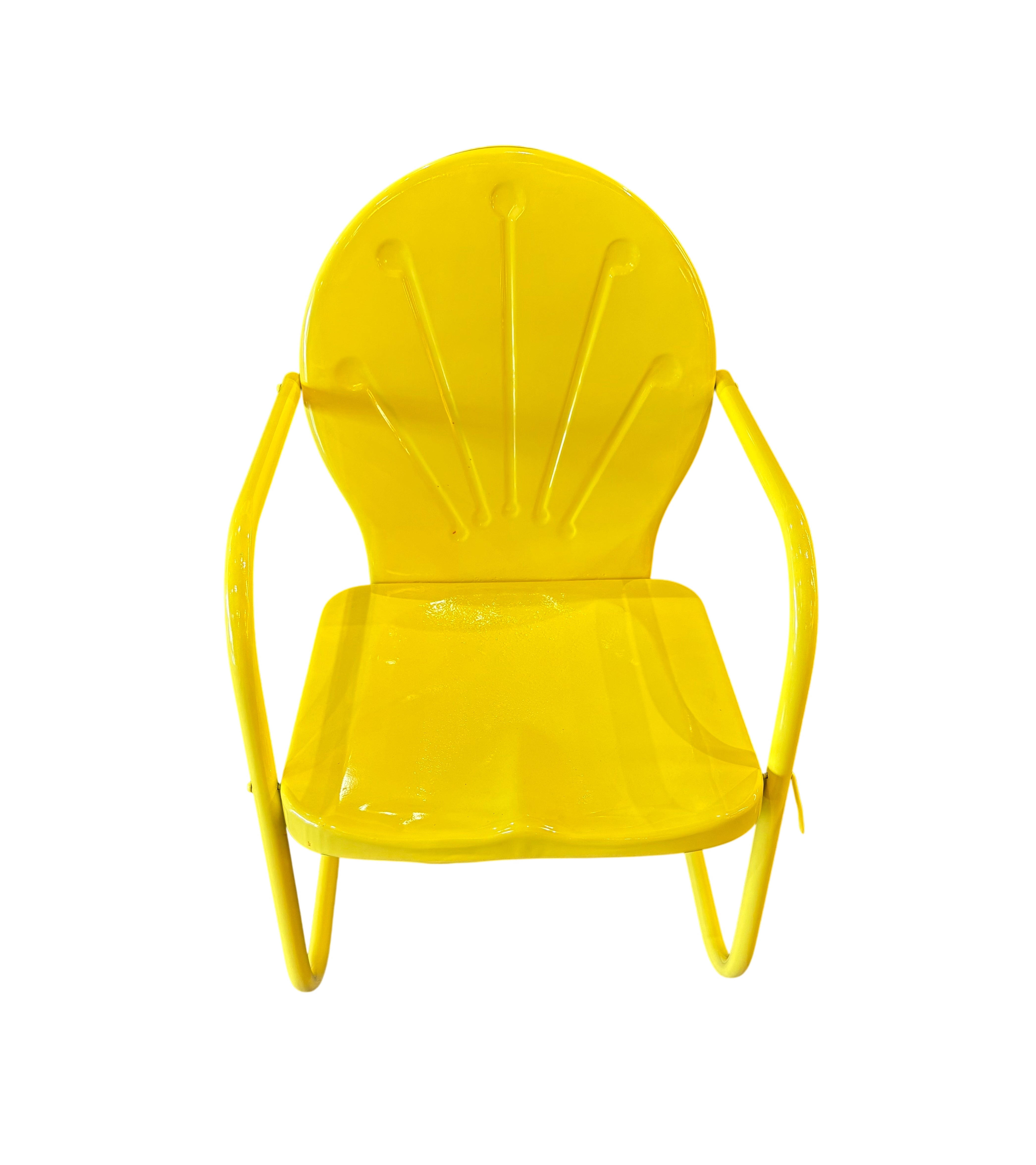 Vintage Yellow Lawn Chair (OE-67)