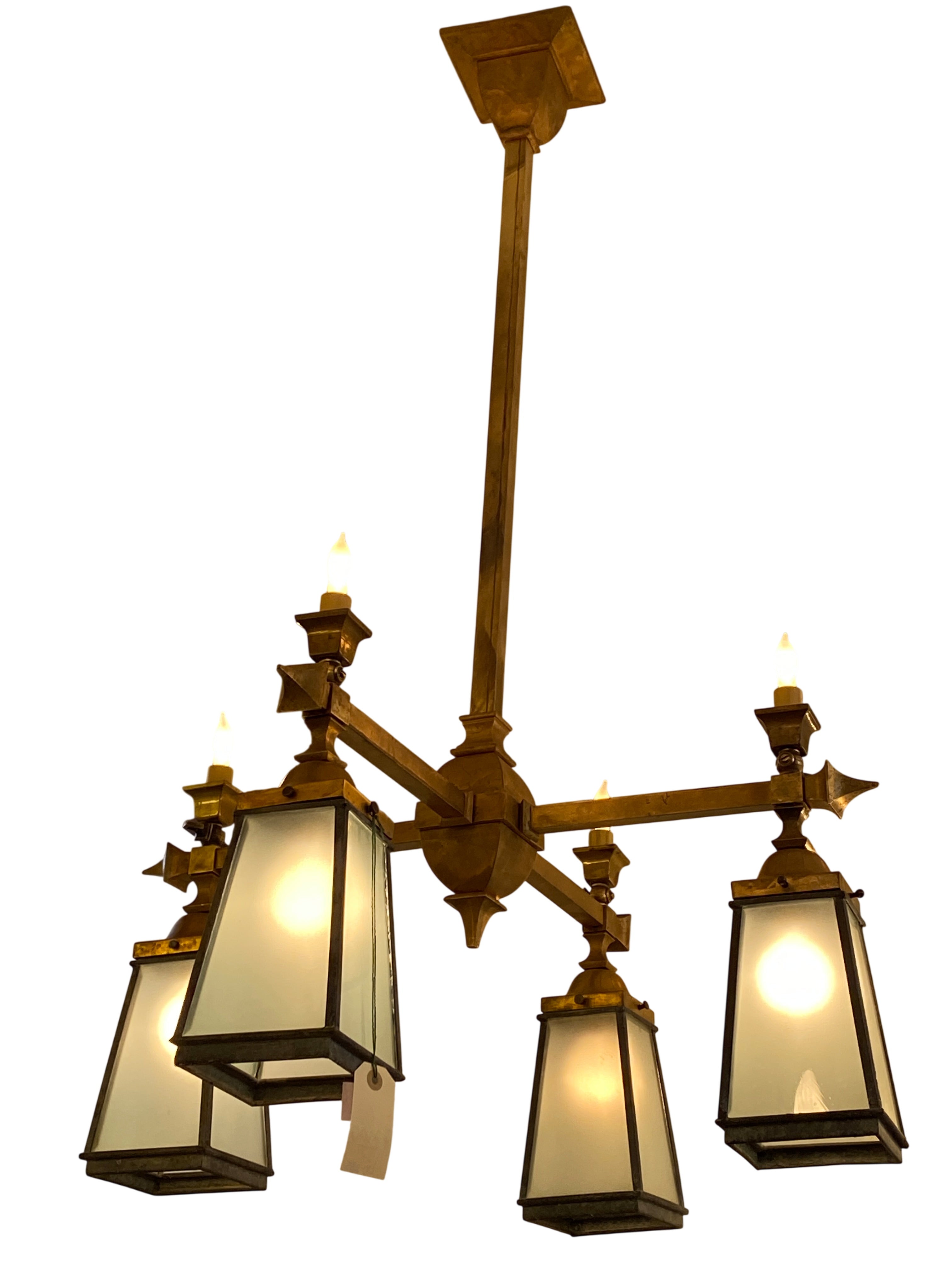 8-Light 'Gas Conversion' Chandelier (LT-285)