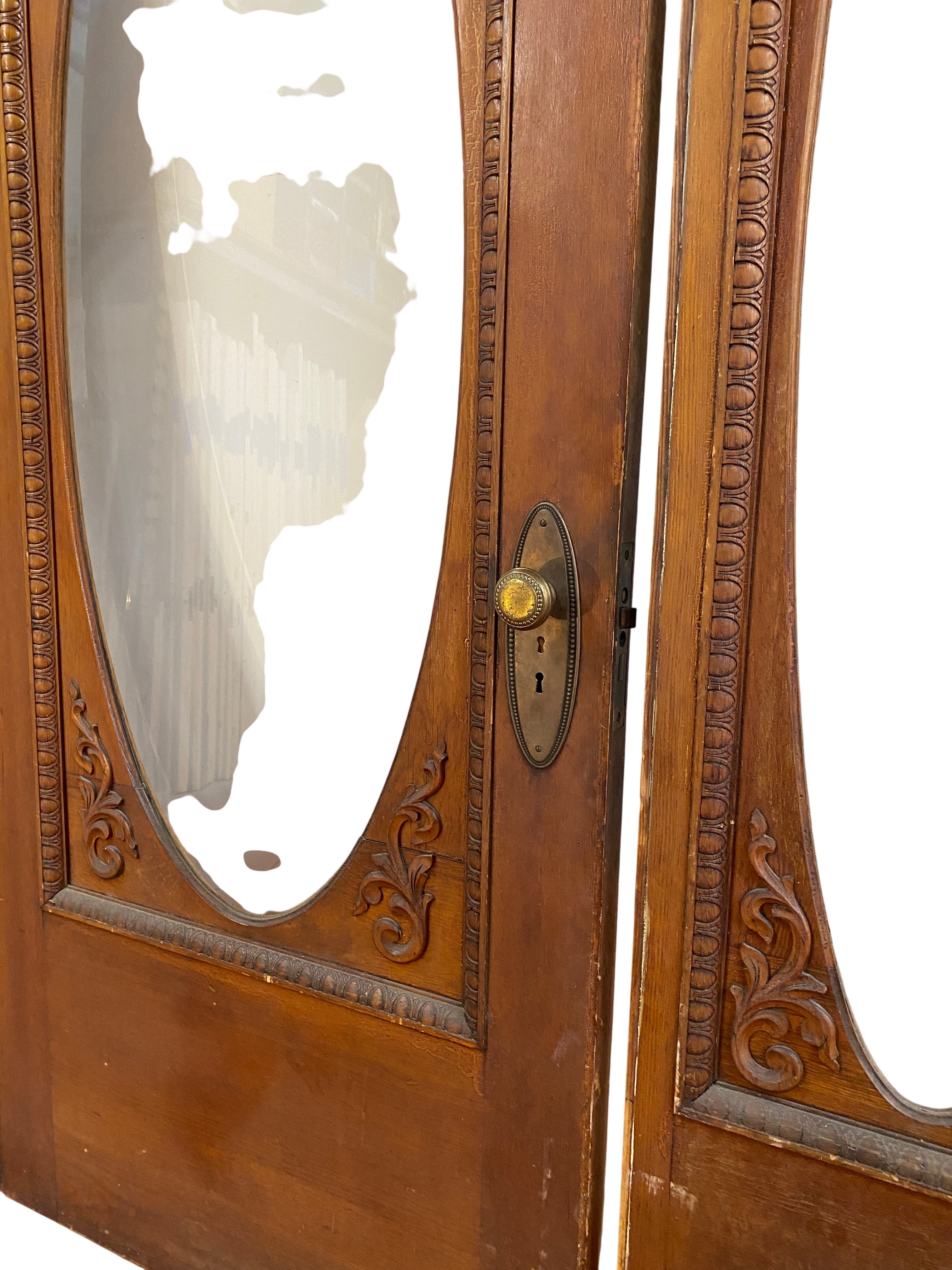 Oval Beveled Glass Entry Door Set w/ Sidelights (PRKS-62)