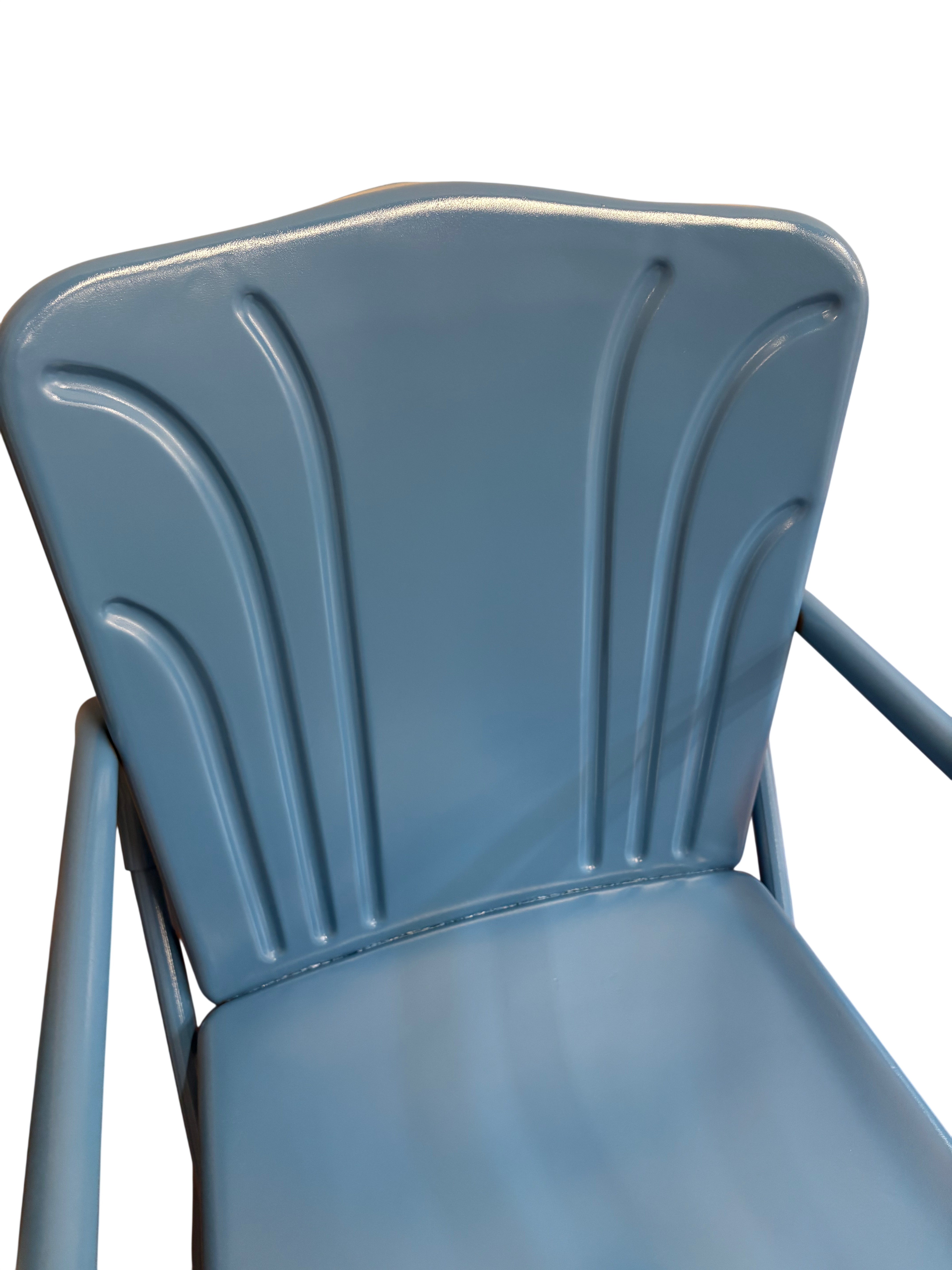 Pair of Vintage Blue Lawn Chairs (OE-88)