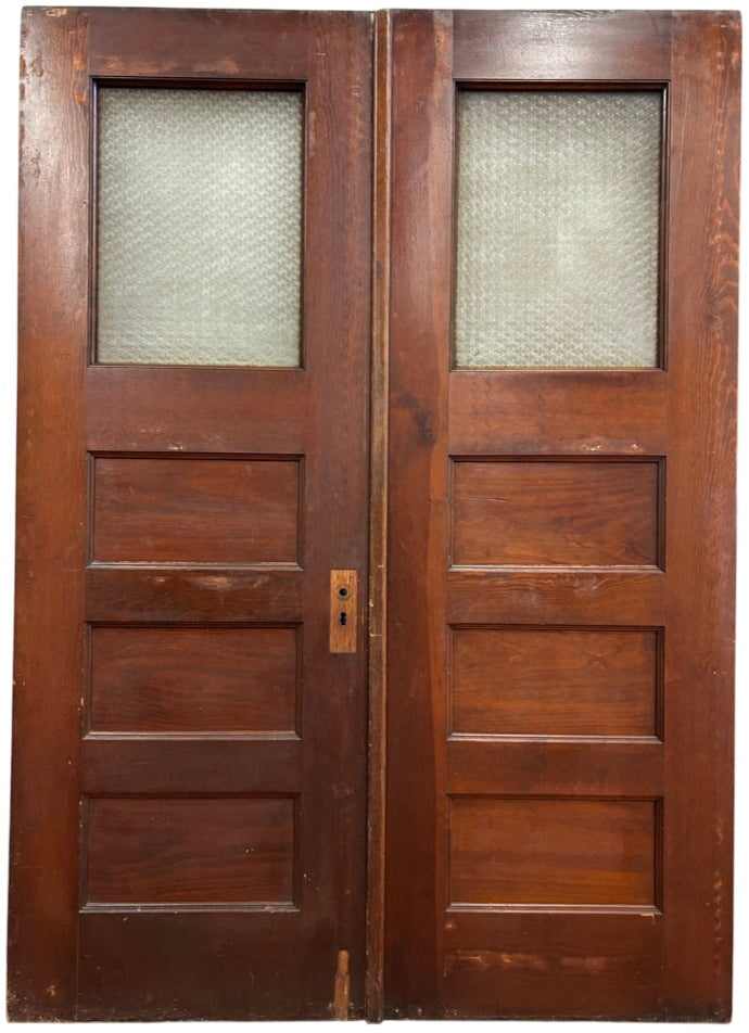 1-Light/ 3-Panel French Door Pair w/ Florentine Glass (FDP-257)