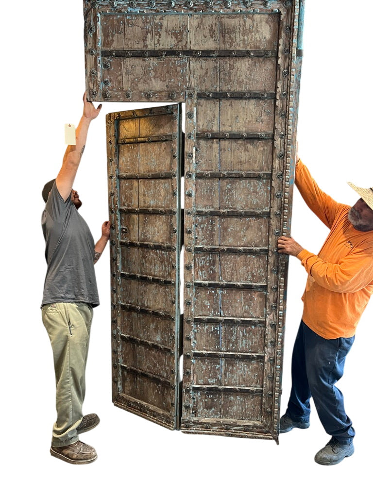 Lg. 'Wicket Gate' Door Pair w/ Metalwork (XD-35473)