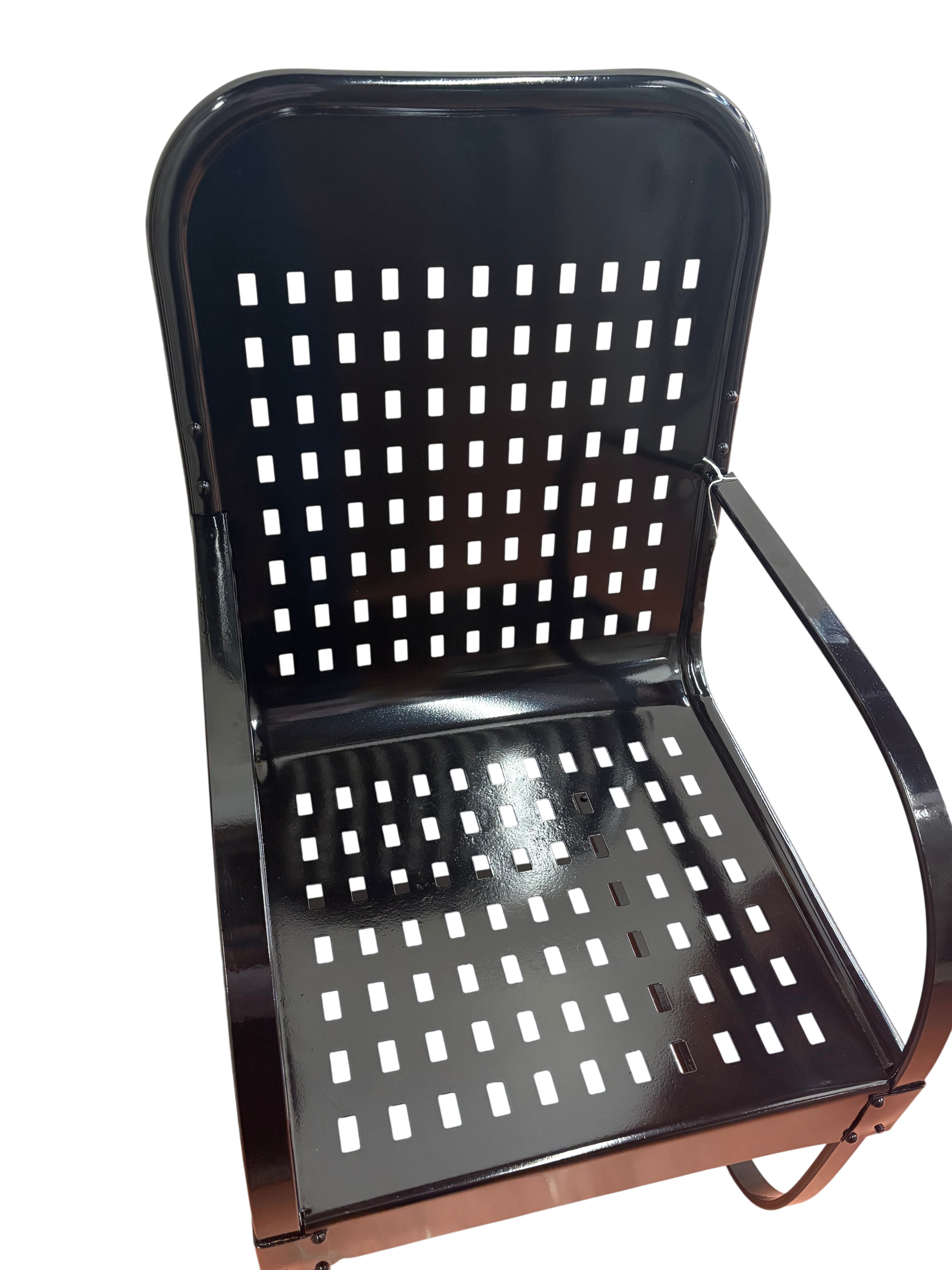 Vintage Black Lawn Chair (OE-79)