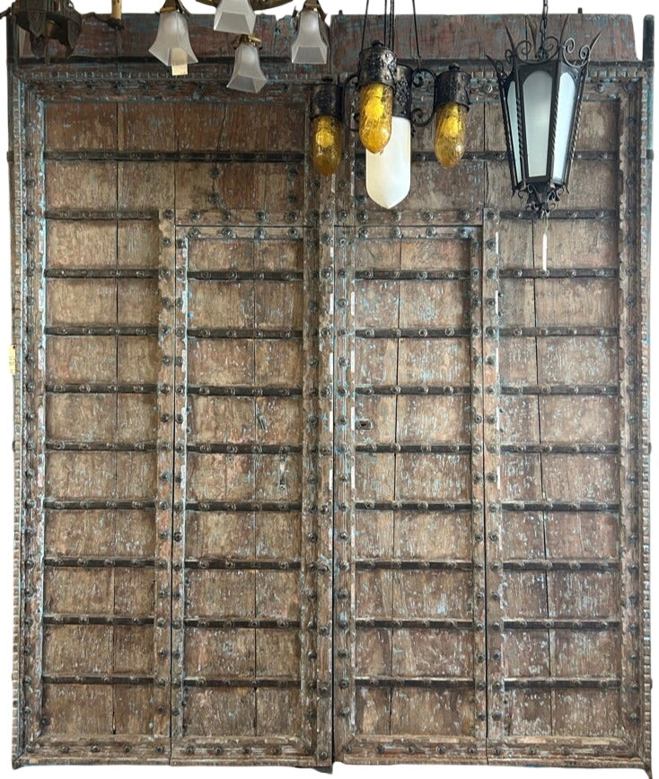 Lg. 'Wicket Gate' Door Pair w/ Metalwork (XD-35473)