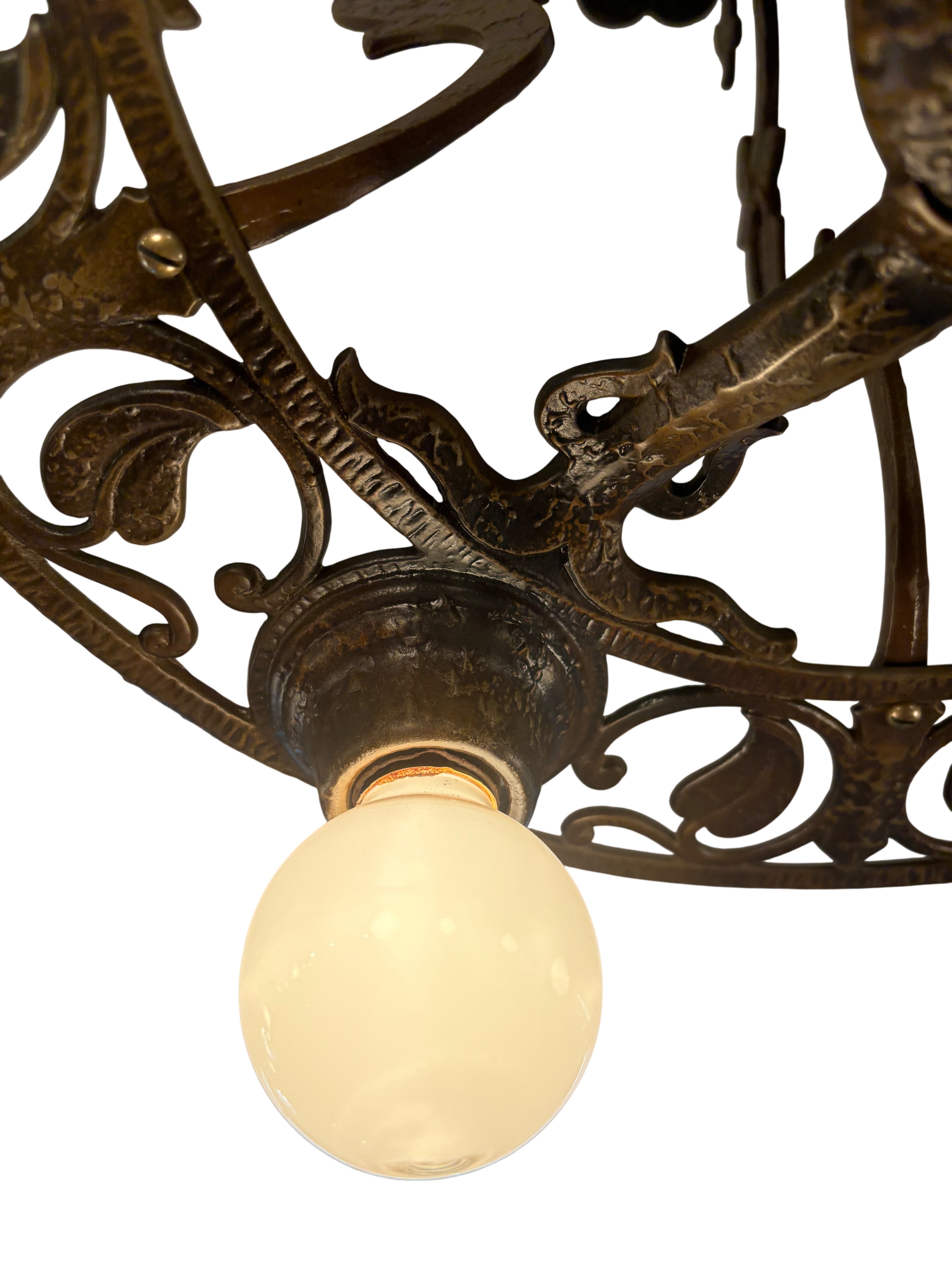CAST CEILING LIGHT – ORNATE 5-LIGHT SEMI-FLUSH (LT-1148)