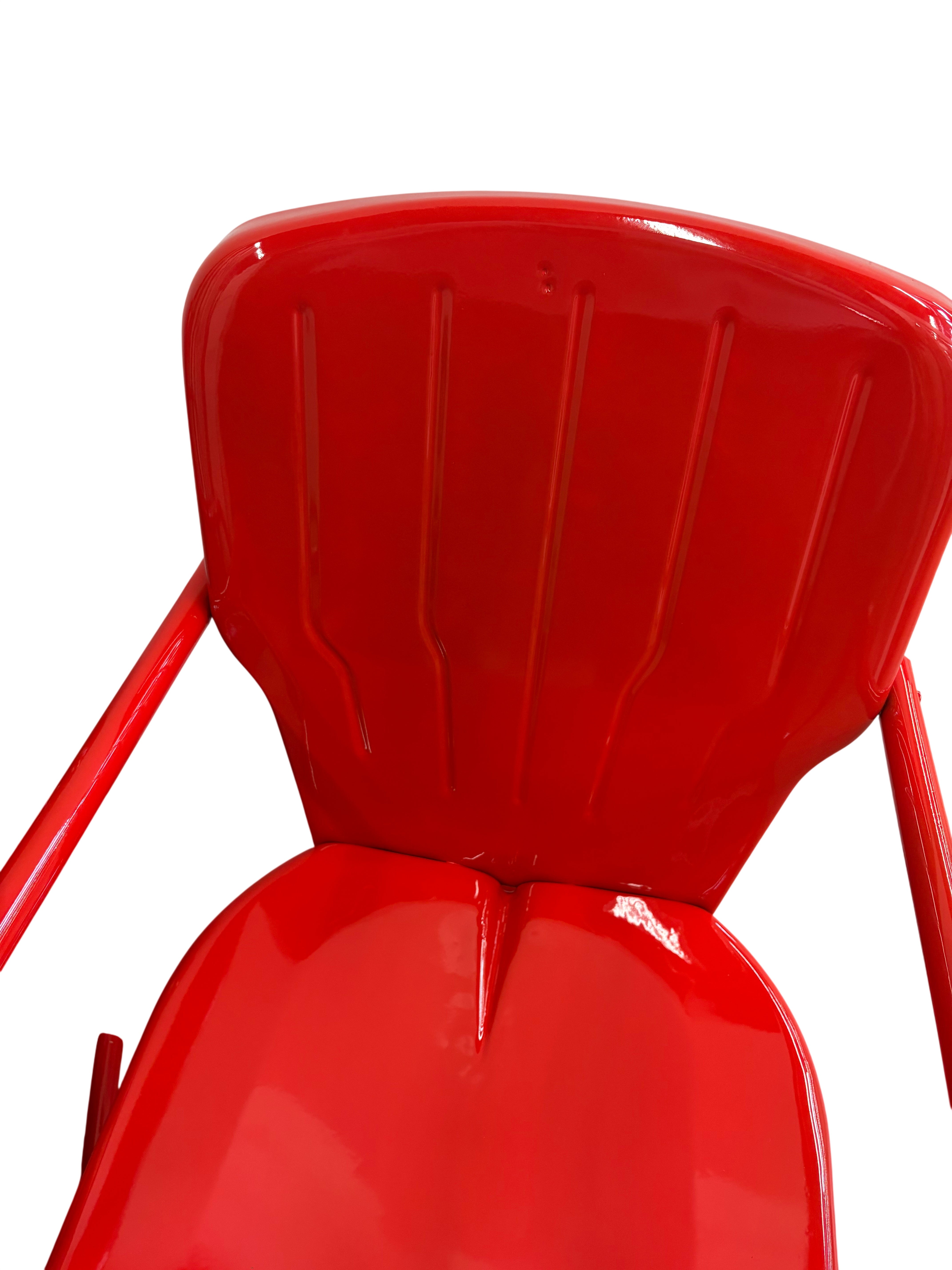 Pair of Vintage Red Lawn Chairs (OE-84)