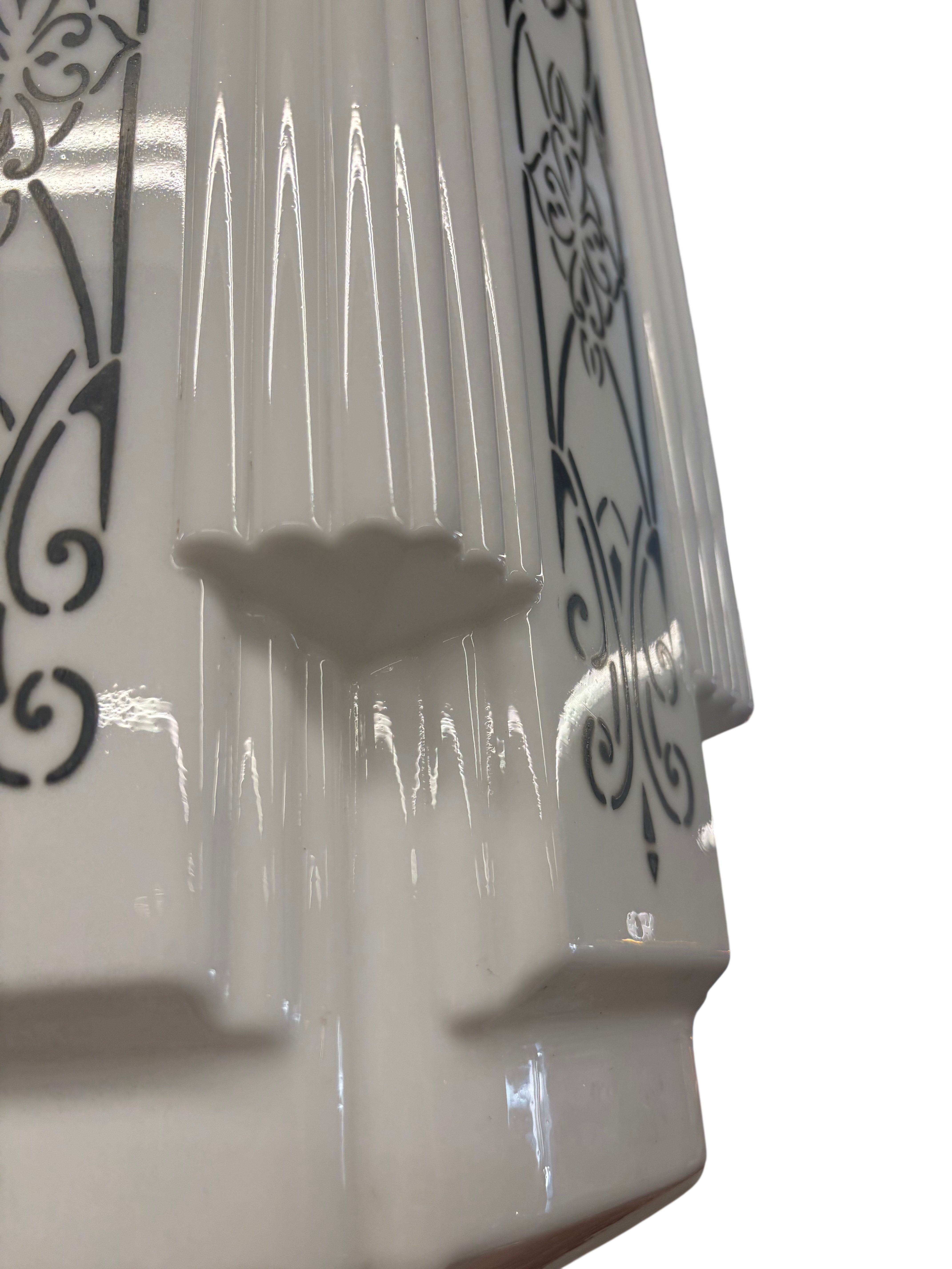 Art Deco Pendant Light with Etched Glass Shade – (lt-1127)