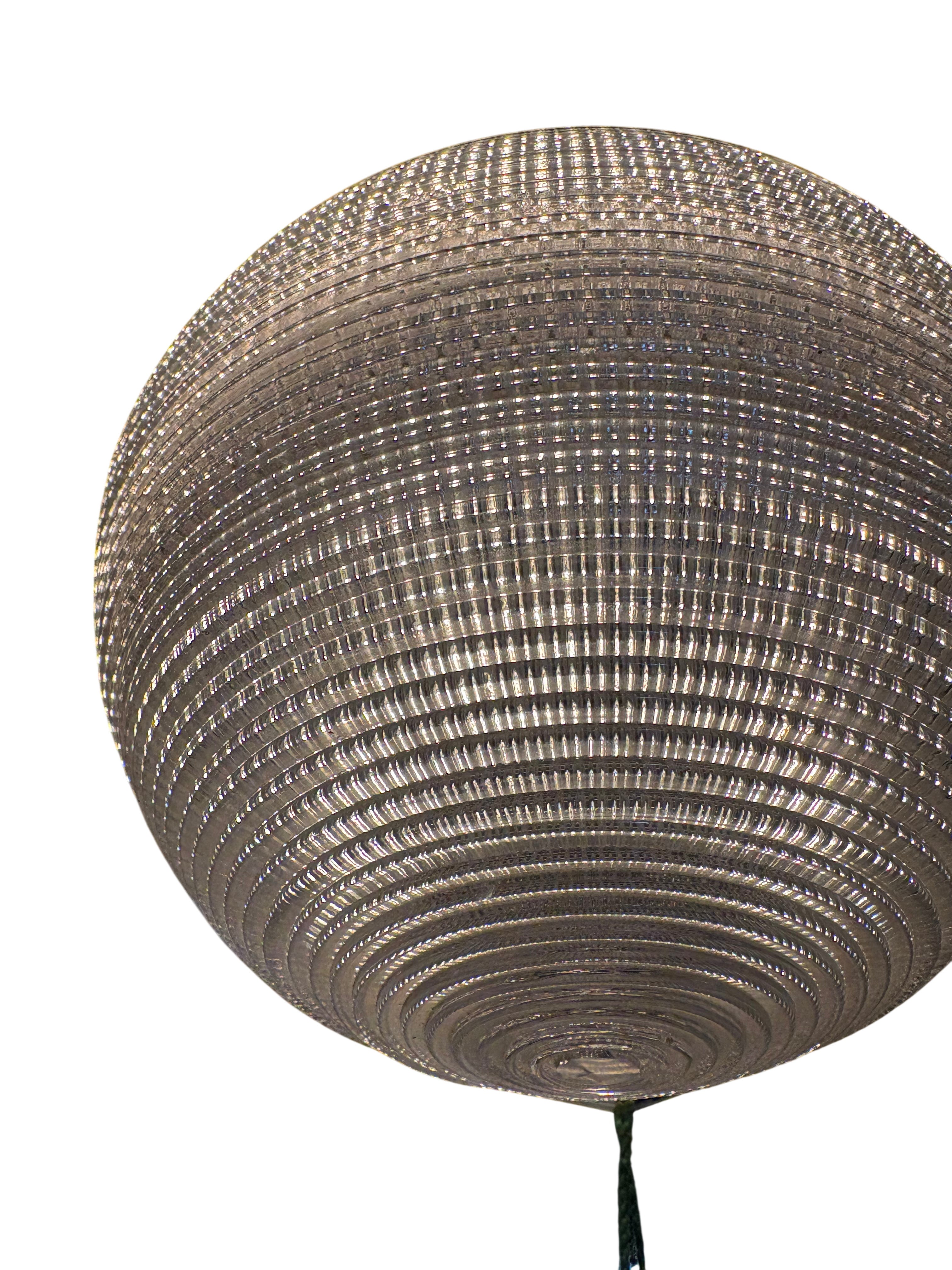 Art Deco Flush Mount Ceiling Light with Ribbed Glass Shade (lt-1132)