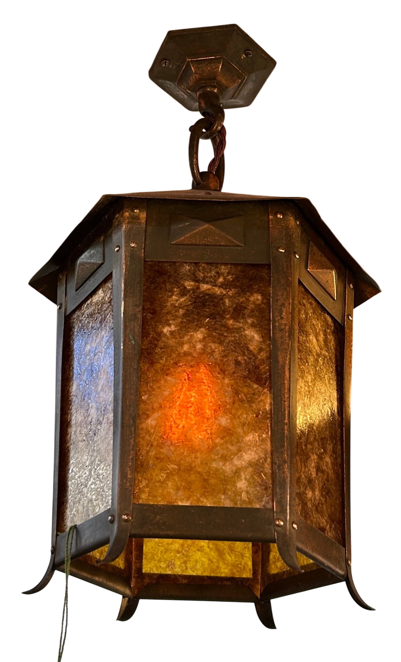 Craftsman style mica shade exterior pendant (LT-835)