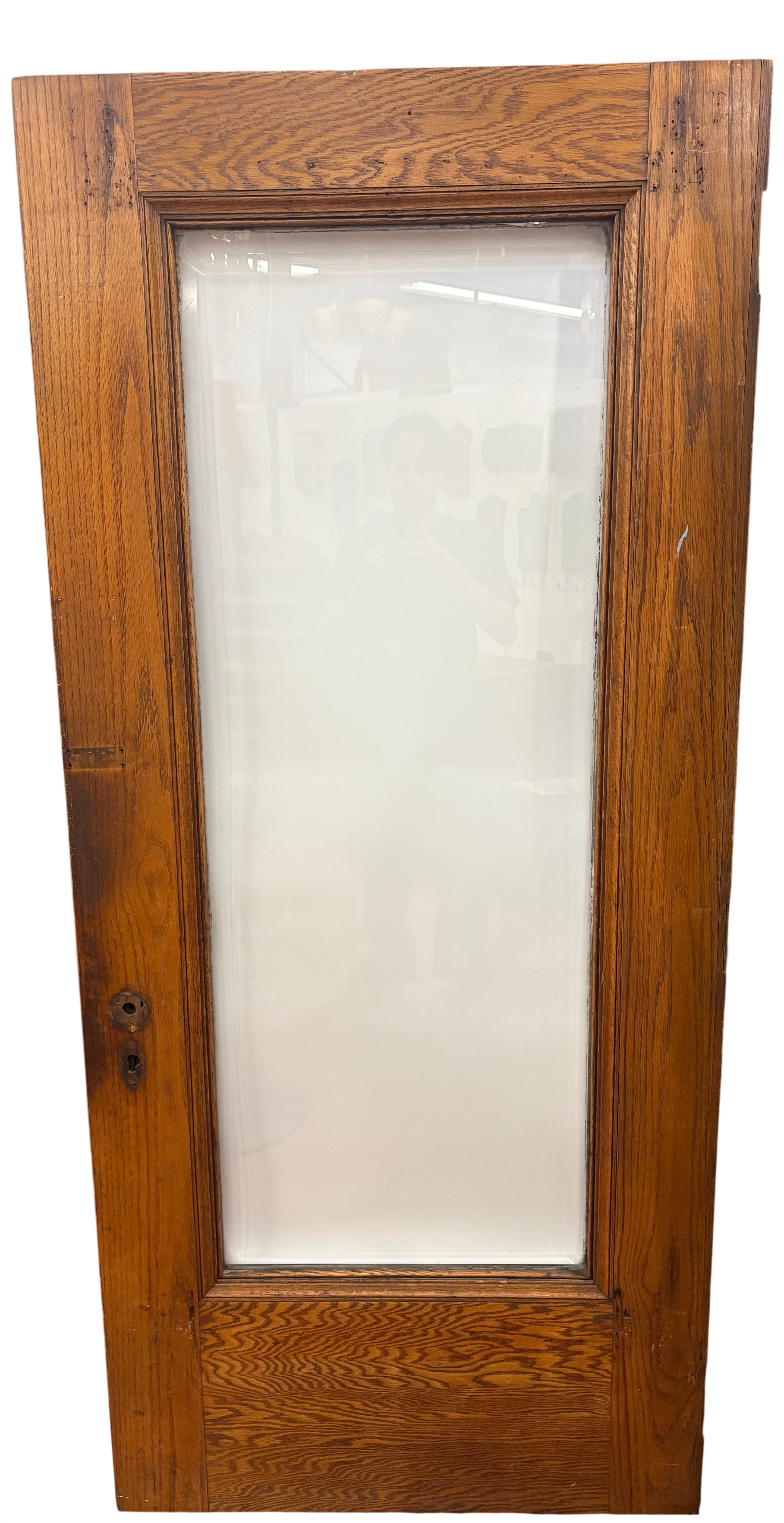 1-Light Bev. Glass Entry Door, Oak (ED-399)