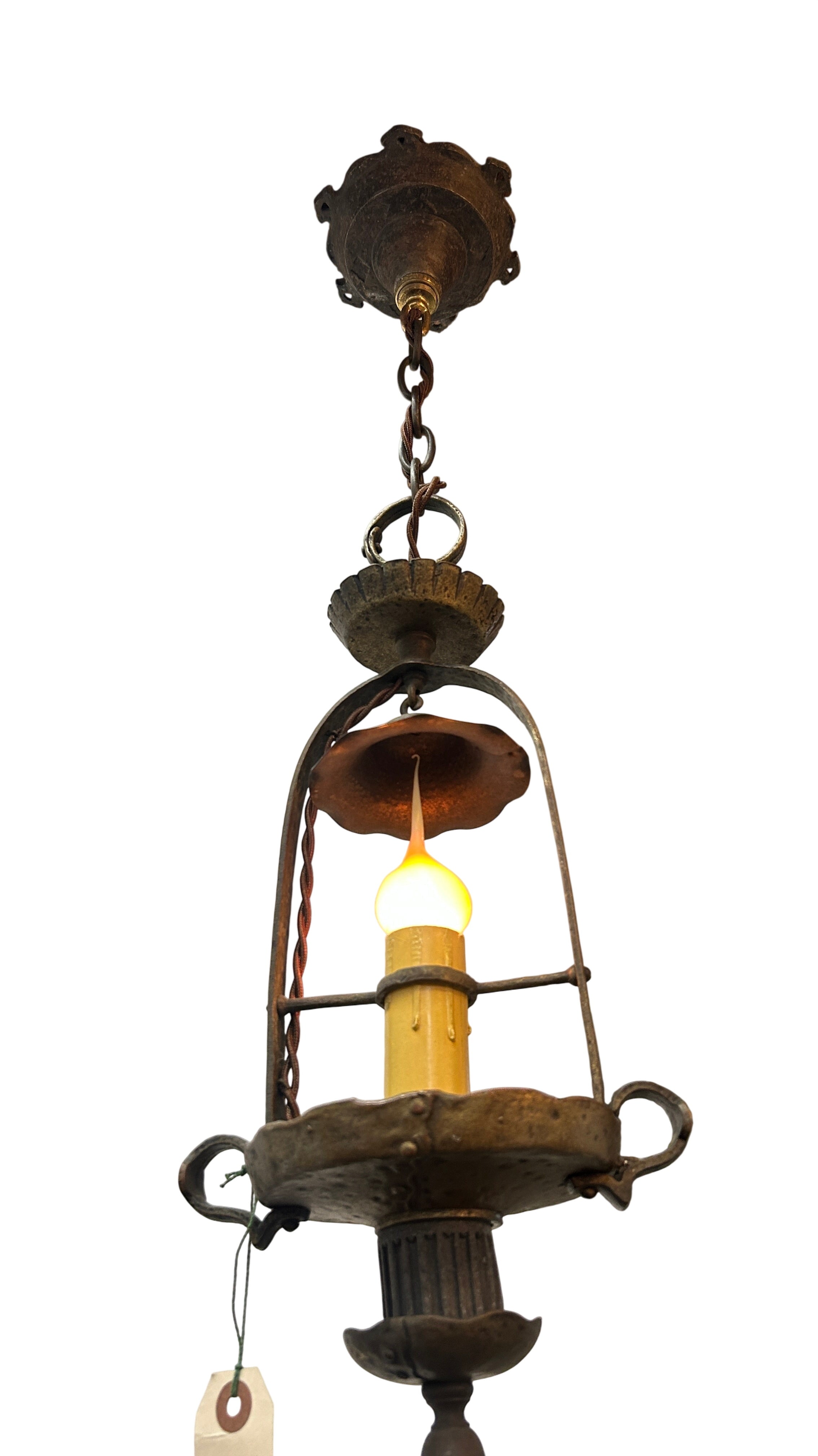 Vintage wrought iron single-light pendant (LT-838)