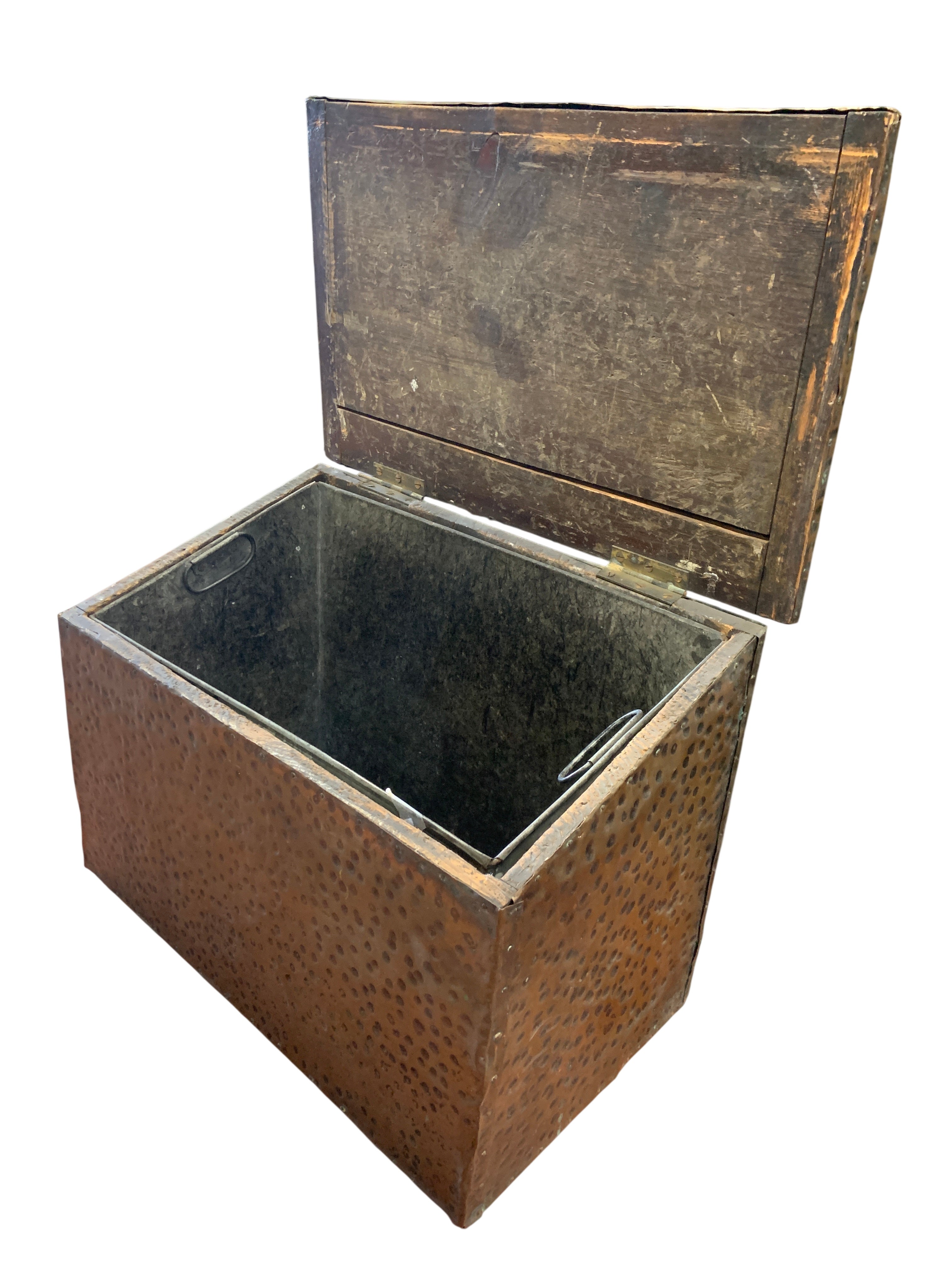 Stamped Brass Firewood Box