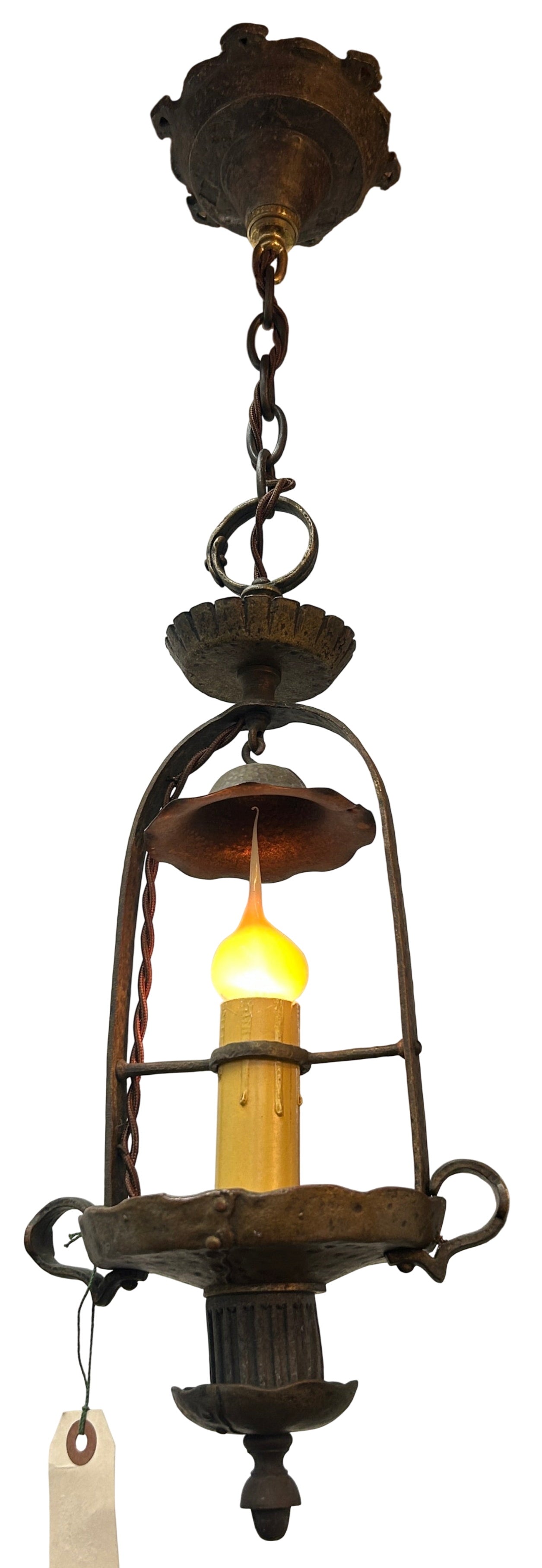 Vintage wrought iron single-light pendant (LT-838)