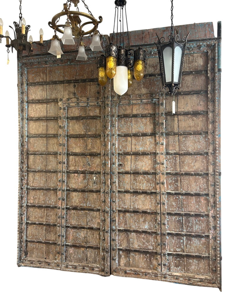 Lg. 'Wicket Gate' Door Pair w/ Metalwork (XD-35473)