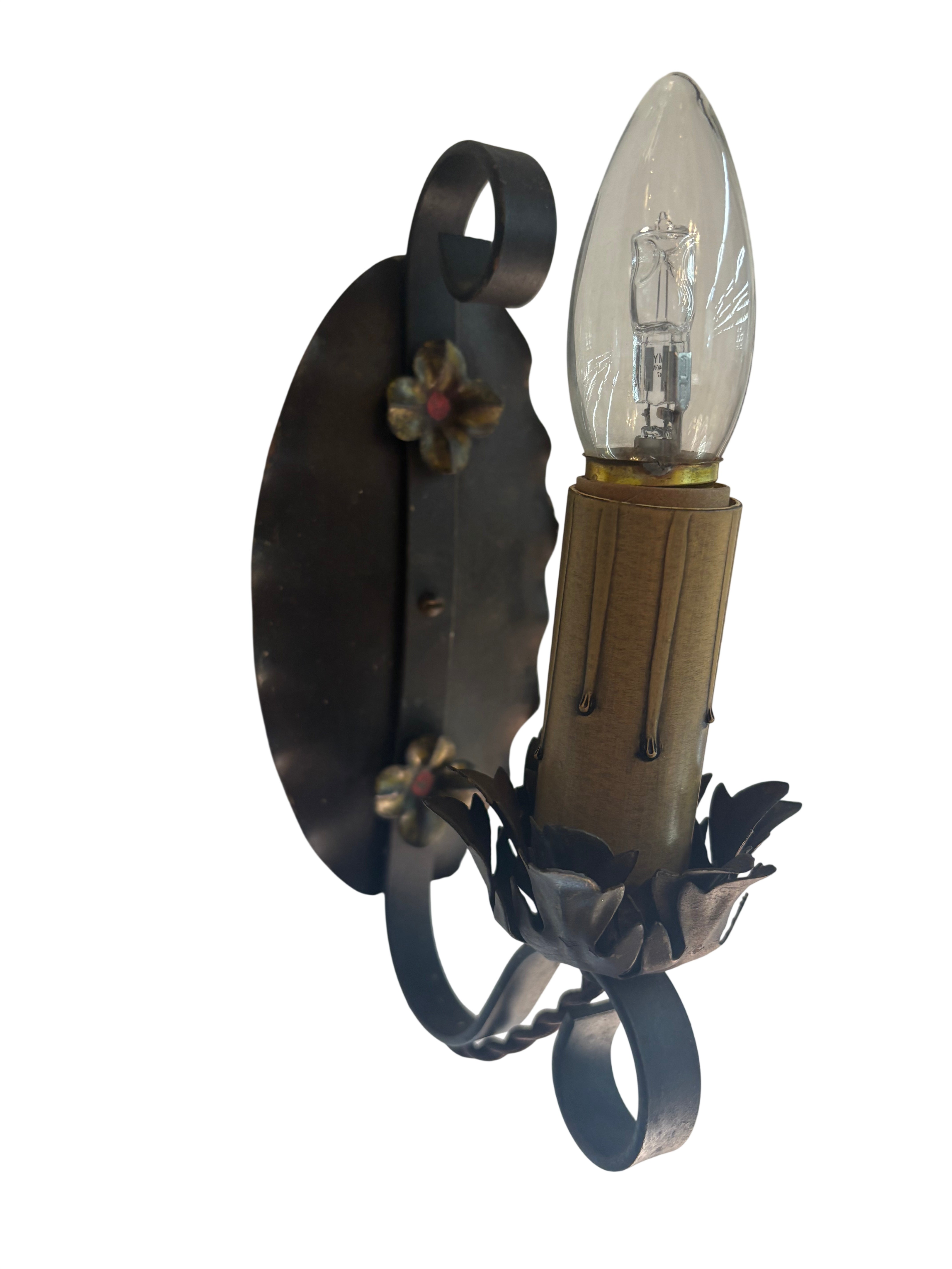 WALL SCONCES – FLORAL METAL DETAIL (LT-1169)