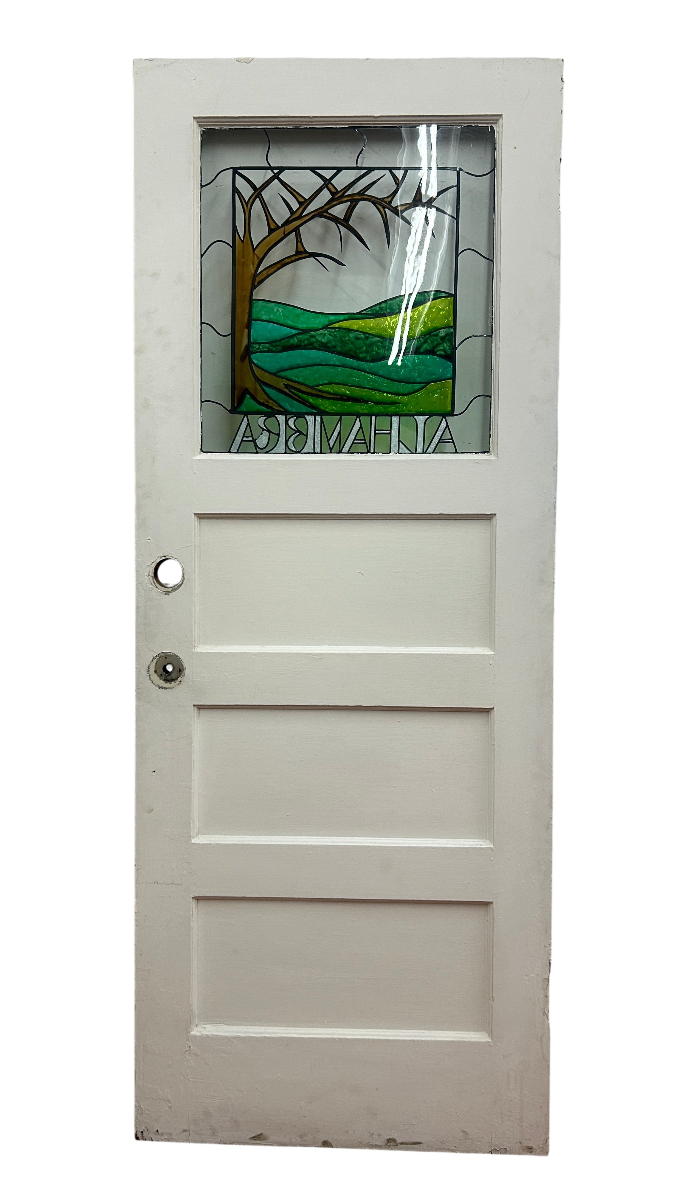 1-Light/ 3-Panel "Alhambra" Stained Gl. Door (BD-358)