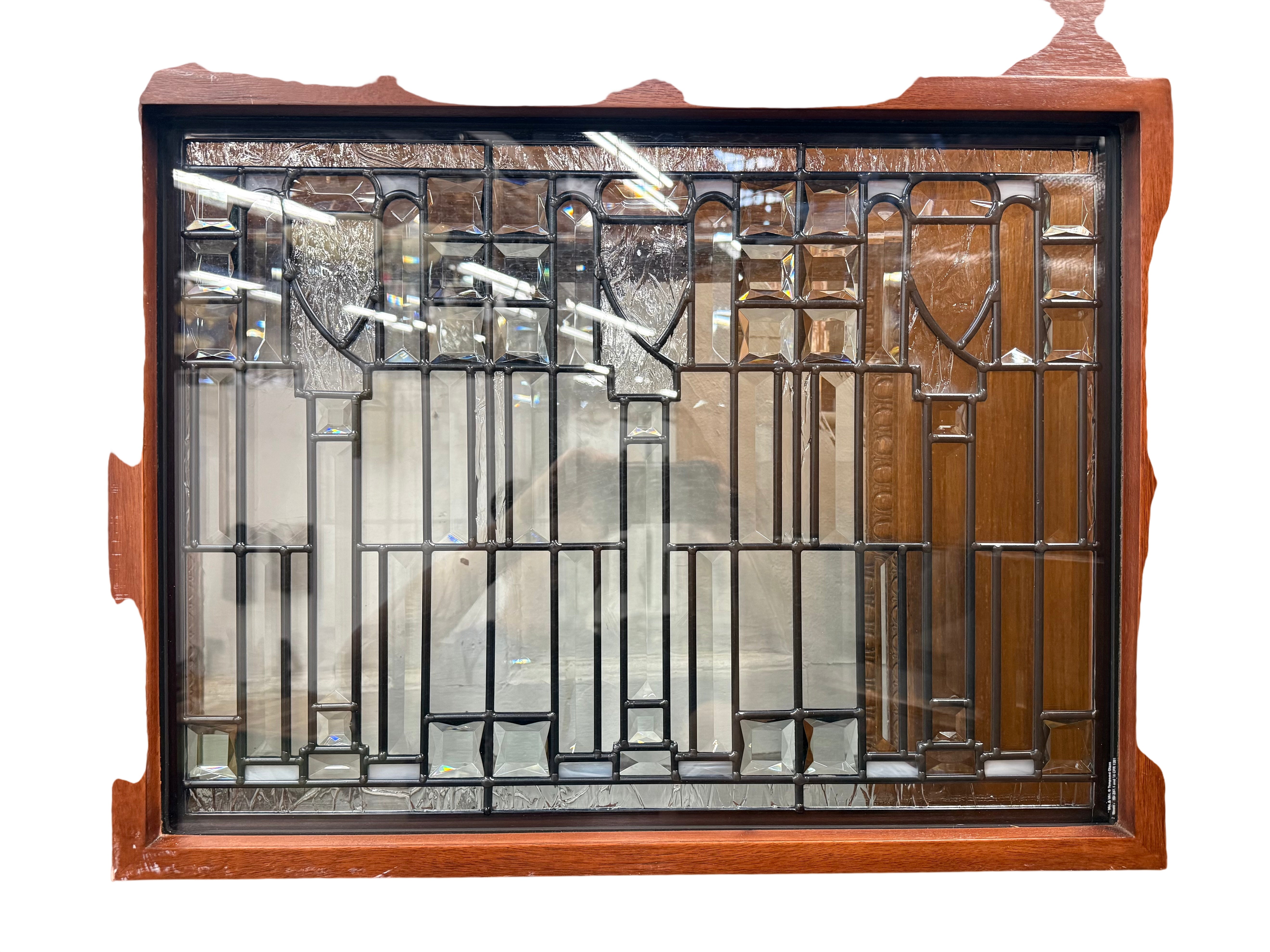 Arts & Crafts Mahogany Entry Door with Drip Ledge (ED-393)