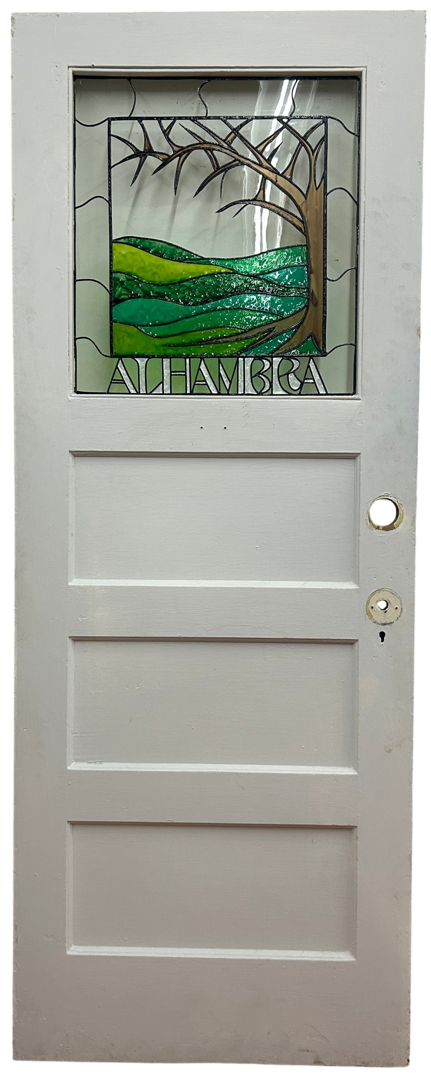 1-Light/ 3-Panel "Alhambra" Stained Gl. Door (BD-358)