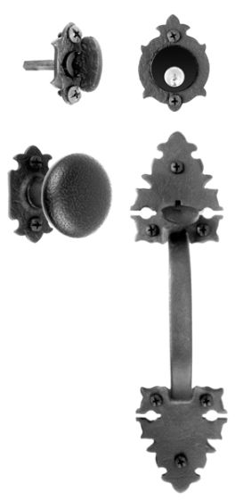 Acorn Large Warwick Handle & Knob Mortise Lock Set WT1BI