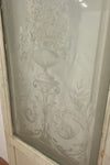 Large Victorian French Door with Etched Glass [JP15-66]