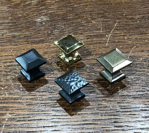 Small Reproduction Brass Rectangular Knobs
