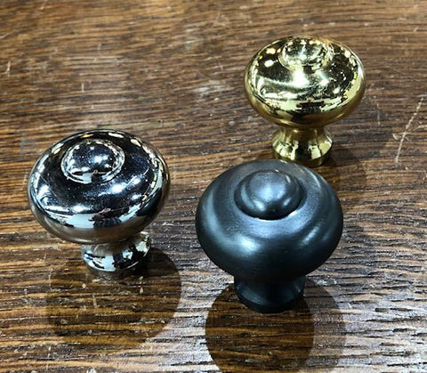 Large Reproduction Brass Raised Center Knobs