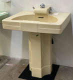 Crane 'Neuvogue' Pedestal Sink, India Ivory (SINK-23)
