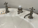 J.L. Mott 1910's Earthenware Sink w/ Period Hardware (SINK-24)