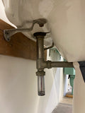 J.L. Mott 1910's Earthenware Sink w/ Period Hardware (SINK-24)