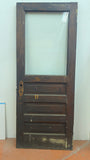 1-Light/ 3-Panel Oak Back Door (BD-123)