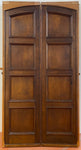 4-Panel "Arched" Mahogany Pocket Door Pair (PD-23)