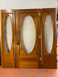 Oval Beveled Glass Entry Door Set w/ Sidelights (PRKS-62)
