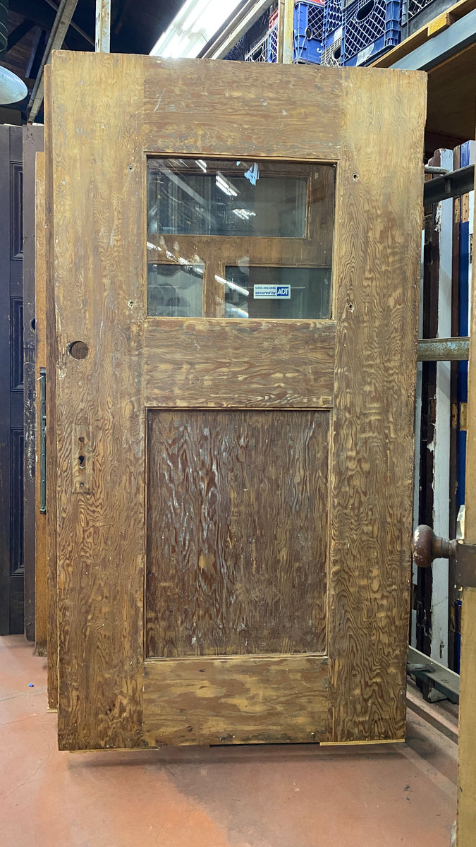 1Light/ 1Panel Oak Entry Door (ED165) Pasadena Architectural Salvage