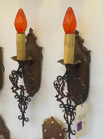 A pair of single candle sconces [LT-50]