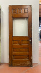 1-Light/ 7-Panel Oak Entry Door w/ Detailing (ED-176)
