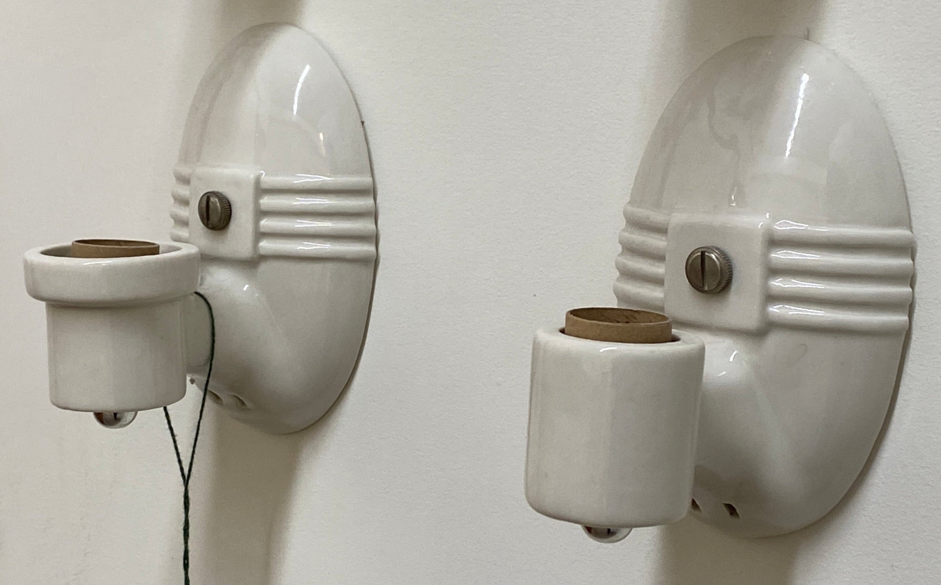 Ribbed Ceramic Sconce Pair (LT-123)