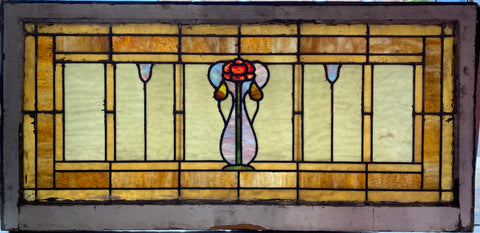 Stained Glass with Rose Detail