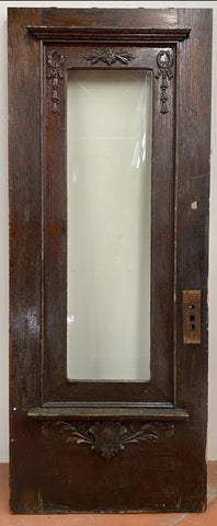 1 Light Beveled Glass Entry Door w/ Detailing (ED-105)